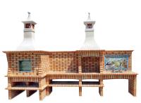 Ref. 337 - 440 cm x 69 cm et 125 cm x 304 cm, LxLxH | Grill 60 cm x 40 cm, LxL
